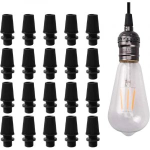 Fil de Verrouillage Lustre Boucle,Plafonnier Clips de C&acirc;ble,Connecteur de Serre C&acirc;ble en Plastique pour Luminaire Suspendu,Pendentif Anti Traction