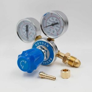 Détendeur de pression en laiton de taille moyenne Détendeur de pression d'oxygène en laiton filetage G5/8 0-2.5/0-25(MPa)