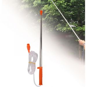 Tuyau d'arrosage, rallonge de pulv&eacute;risateur, lance t&eacute;lescopique, tuyau d'arrosage multifonction en acier inoxydable de 2,6 m, outil de pulv&eacute;risation