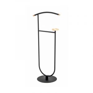 Valet de Chambre Design 'Malia' 115cm Noir & Naturel