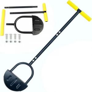 Coupe Bordure Pelouse Manuelle Avec Poign&eacute;e en 107cm, Coupe Bordure Gazon Demi Lune, Bordure &agrave; Dents de Scie Outil, Outil de Bordure de Pelouse