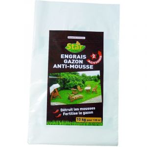 Engrais Gazon Organique Anti-Mousse 2 Actions 10kg uab