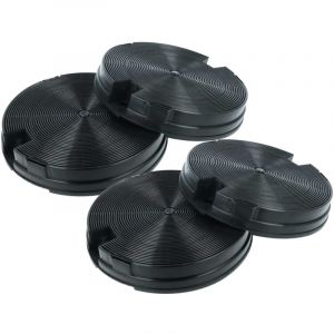 vhbw 4x Filtres &agrave; charbon actif compatible avec Cooke & Lewis 857969315000, 857969215000 hotte aspirante - 19,8 cm