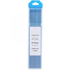 SNQ - 10Pcs Électrode de Soudage en Tungstène, Tige WY20 Électrode de Tungstène à Yttrium Baguettes Tête Bleue 1,6 mm pour Soudage de l'Acier