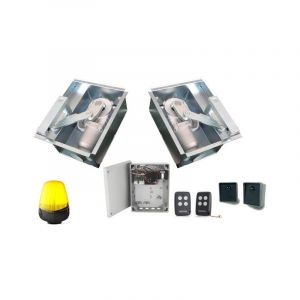 Kit - Automatisme de portail - systeme enterre - 24V - avec batt secours - 200Kg - 2.5 Metres - myblank 24 by Proteco 1499