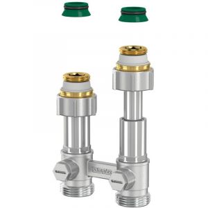 Le Sanitaire - Bloc de robinet bitube Simplex DT1/50 droit avec t&eacute;lescope d'&eacute;quilibrage