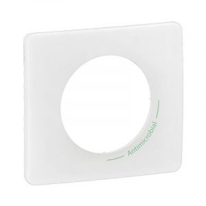 Plaque de finition Céliane 1 poste - Blanc antimicrobien (CP2601)