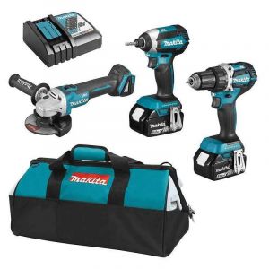 Makita - Pack 3 Outils DLX3125TX1 (DDF484 + DTD153 + DGA506) 18V lxt Li-Ion (2 x 5Ah)