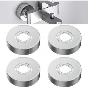 Cache Tuyau Radiat 4Pcs Rosaces de Douche D&eacute;coratives 3 Tailles en 1 Rosaces de Recouvrement Tuyaux de Chauffage Rosace Radiat pour Robinets, Tuyaux,