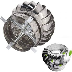 Houhence - Aspirateur de fumée rotatif pour éolienne robuste et durable, chapeau de cheminée à vent, chapeau de cheminée de toit rotatif anti-chute,