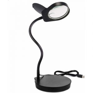 Loupe sur Pied,3X 10x Lampe loupe,loupe eclairante et Support, LED Lampe loupe sur Pied,pour la Lecture, Personnes âgées en Train de Lire, Les