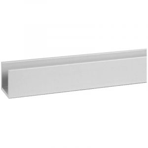Profil U 25x25x2mm longueur 2m aluminium anodis&eacute; argent - DUVAL - 41-0102-3042