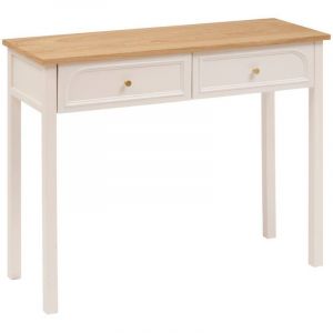Console Mohea ivoire 2 tiroirs - Atmosphera cr&eacute;ateur d'int&eacute;rieur