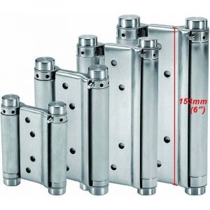 Charni&egrave;res &Agrave; Ressort (153mm) en Acier Inox &Agrave; Double Action pour Portes Battante Charni&egrave;re Fermeture Automatique pour Saloon Caf&eacute; Bar Pub Comptoir