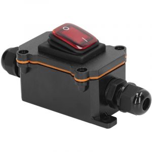 Zoternen - Interrupteur 4 broches 2 positions avec bouton à bascule IP65 Waterproof On Off Outdoor Toggle Switch Red (Interrupteur à bascule