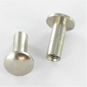 Vis Express - Ecrou Relieur Tête bombée M4X12 4X14 Laiton chrome-100 pièces