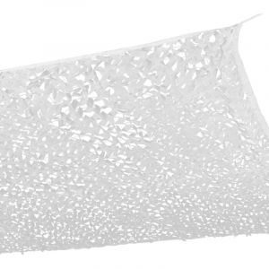 Filet de camouflage blanc, 3 x 4 m, renforcé, voile d'ombrage de qualité militaire, filet de camouflage pour protection solaire extérieure,