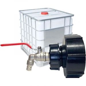 IBC Robinet Cuve Connect 1000L Adaptat de R&eacute;servoir IBC Adaptat Cuve S100x8/S60x6 Filetage Grossier 3/4" Robinet Sortie Raccord Vanne Robinet