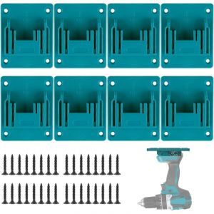 Support Outils Mural pour Makita 18V, 8 Pi&egrave;ces Support Machine Makita avec 32 Vis, Porte Outils Mural Support Perceuse pour Makita Perceuse sans Fil