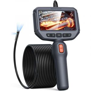 Cam&eacute;ra Endoscopique Double Objectif,&Eacute;cran IPS 4,3'' Endoscope Portatif, Endoscope Camera 1080P 8MM, Camera Inspection Canalisation &Eacute;tanche IP67 avec