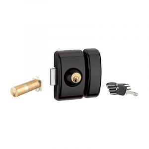 Thirard - Verrou double entrée Universel ajustable pour entrée, hg 5+, dim. cylindre de 35 à 80mm, acier, 5 clés, epoxy noir