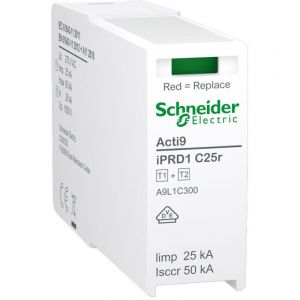 Acti9 IPRD1 C25r - Cartouche Parafoudre Type 1+2 1 - 18mm -Phase/PEN pr 3PN (A9L1C300)