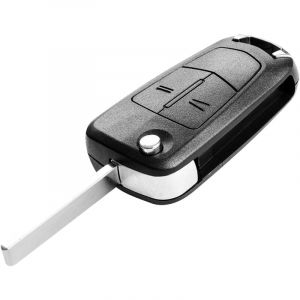 T&eacute;l&eacute;commande de Voiture Coque de cl&eacute; Remplacement pour Opel Corsa Astra Vectra Zafira Antara Tigra B - Coque de cl&eacute; Fob Pliante Lame 2 Boutons
