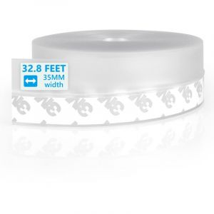 Bande d'Etanch&eacute;it&eacute; en Silicone, 10mx35mm Joint Porte, Bande Etancheite Autocollante, Joint de Porte de Douche Cuisine Toilettes Imperm&eacute;able