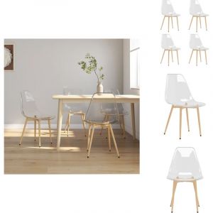 Vidaxl - Chaises &agrave; manger lot de 4 Transparent pet - Chaise De Salle &agrave; Manger - Chaises Transparentes - Chaises Modernes - Chaises Design - Chaises