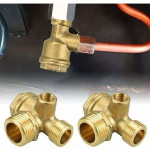 2PCS Clapet Anti Retour Compresseur en Cuivre 10mm 16mm 20mm Valve Anti Retour Compresseur Antirouille Clapet de Retenue Compresseur Anti-usure pour