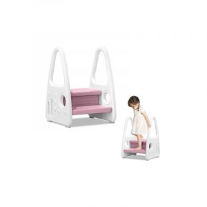 Escabeau pour Enfants Escabeau pour Enfants Tour d'apprentissage à 2 Niveaux avec Fonction antidérapante pour Chambre d'enfant, Cuisine et Salle de