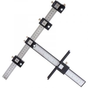 Guide de perceuse de localisateur de poin&ccedil;on, guide de gabarit de perceuse de localisateur de trou de gabarit de mat&eacute;riel d'armoire r&eacute;glable