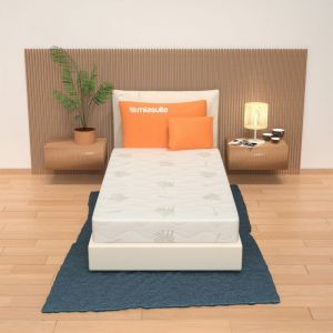 Miasuite - Matelas 85x190 en mousse à mémoire de forme déhoussable, hauteur 17 cm - 100% Aloe Vera Baldo