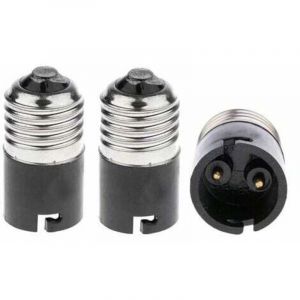 Jalleria - Adaptateur d'ampoule E27 vers B22 amp Convertisseur, convertisseur de base d'ampoule à baïonnette E27 Edison vers B22 (lot de 3)