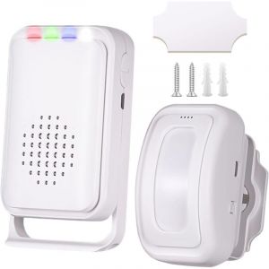 Alarme Detecteur de Mouvement,D&eacute;tecteur de mouvement Carillon de porte pour entr&eacute;e de magasin d'affaires, Passage, Alarme Detecteur Exterieur sans