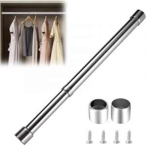Tringle à Vêtements Extensible,Tube de Penderie Télescopique Flexible,Barre de Penderie Extensible en Acier Inoxydable,34-52 cm Tringle à Vêtements