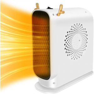 Ocxin - Chauffage Ventilateur d'Appoint Electrique Economique, 500W Chauffage Soufflant, Protection Contre Surchauffe Radiateur Bureau Mobile