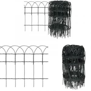 Vidaxl - Bordure de pelouse Fer enduit de poudre 10x0,4 m - bordure de jardin - bordures de jardin - Home & Living - Vert
