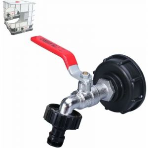 Adaptateur cuve &agrave; eau 1000l Robinet cuve 1000l ibc Connecteur &agrave; filetage 3/4' Recuperateur Eau De Pluie Robinet Sortie Raccord Vanne Robinet Raccords