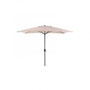 Parasol de jardin mat central 3x3 m couleur e'cru avec structure aluminium