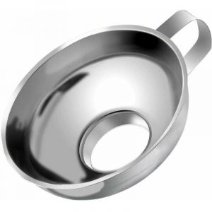 Entonnoir de Confiture en Acier Inoxydable Entonnoir à cannelure Large à diamètre avec poignée pour Pots à Bocal Large Transfert de Liquide, Liquide,