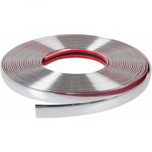 Tuserxln - Bande Chrome Adhesive Voiture, 10mm x15m Voiture Barre Chrom&eacute; Styling Bande Baguette Adh&eacute;sive Bandes D&eacute;coratives de Style Chrome