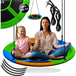 KESSER® Balançoire nid Balançoire assiette Balançoire suspendue Balançoire ronde Balançoire réglable Balançoire de jardin Balançoire pour enfants