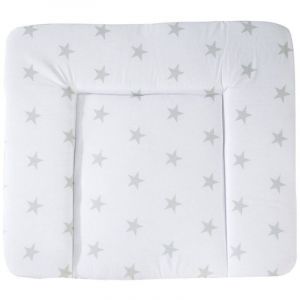 Matelas &agrave; langer rembourr&eacute; ROBA Little Stars 85 x 75 cm Blanc, rev&ecirc;tement PU sans phtalates