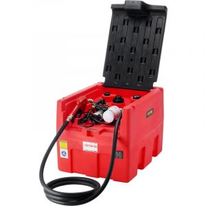 Reservoir Diesel Essence Portable, 182 l, Cuve de Ravitaillement Carburant, Pompe de Transfert 12 v, 40 L/min, Tuyau 4 m, Buse Ravitaillement Auto,