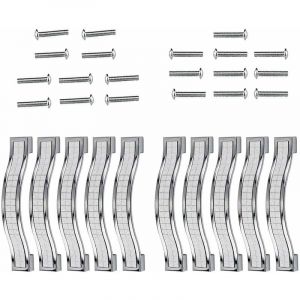 Lot de 10 poign&eacute;es de tiroir en alliage strass cristal pour commode armoire de cuisine placard, Silver, 128MM-10PCS