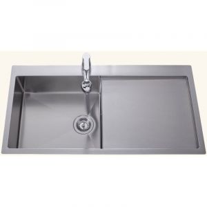 Helika - Evier inox luny 1 grand bac 1 égouttoir droite
