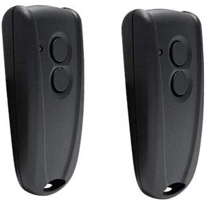 T&eacute;l&eacute;commande de porte de garage 433 MHz 2 pi&egrave;ces, compatible avec la t&eacute;l&eacute;commande de porte de volet roulant sans fil &agrave; 2 boutons RSE2 RSC2