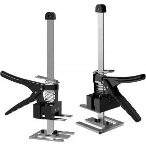 2 pi&egrave;ces L&egrave;ve-plaques Placo Meuble Avec &eacute;chelle, 29cm R&eacute;glable Leve Plaque Meuble, Etai Telescopique Leve Meuble pour les Sols, Fen&ecirc;tres et les