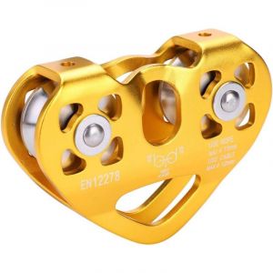 Câble de sauvetage à double poulie en acier inoxydable 30 kN, chariot pour tyrolienne, équipement de sauvetage pour escalade en plein air, travail